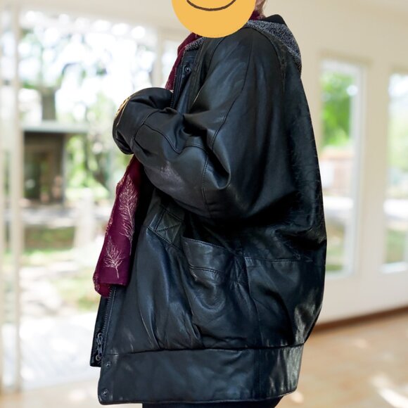 Vintage 1980 Genuine Leather Jacket – Size 10 - Picture 2 of 11